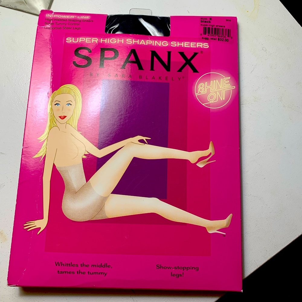 Spanx Super High Shaping Sheers. Black